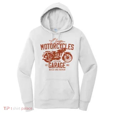 Classic Motorcycle Garage Women's Hoodie