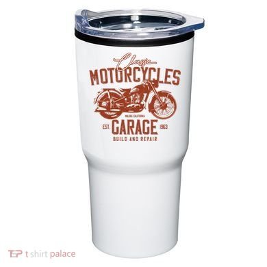 Classic Motorcycle Garage Tumbler