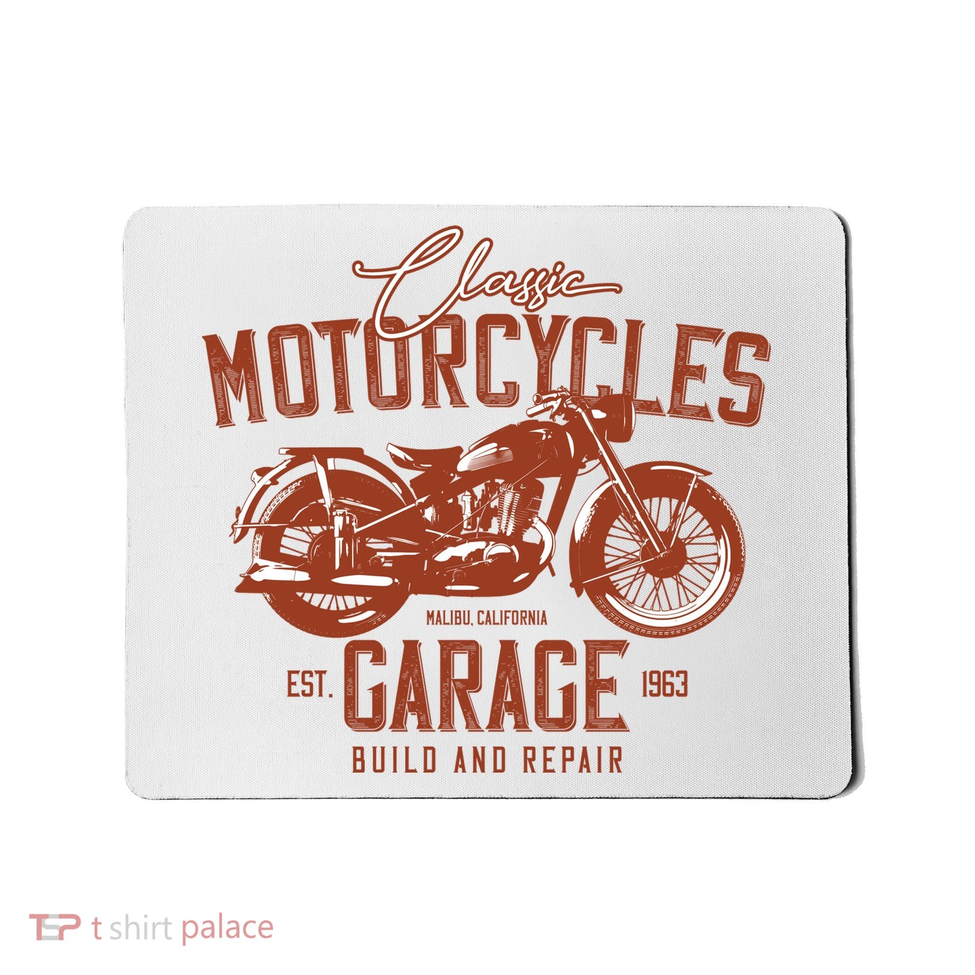 Classic Motorcycle Garage Mousepad