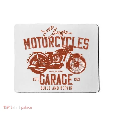 Classic Motorcycle Garage Mousepad