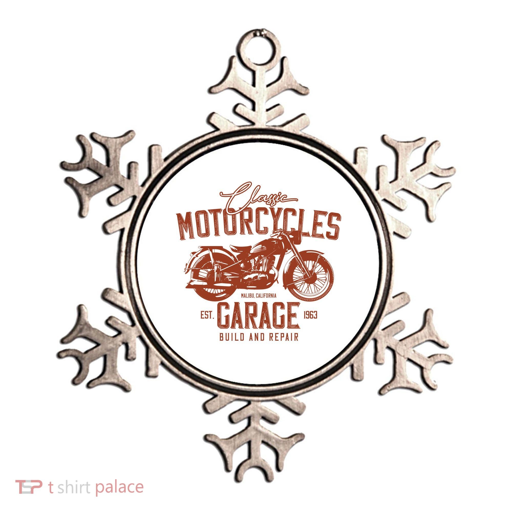 Classic Motorcycle Garage Ornament