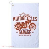 Classic Motorcycle Garage Golf Towel thumb 0
