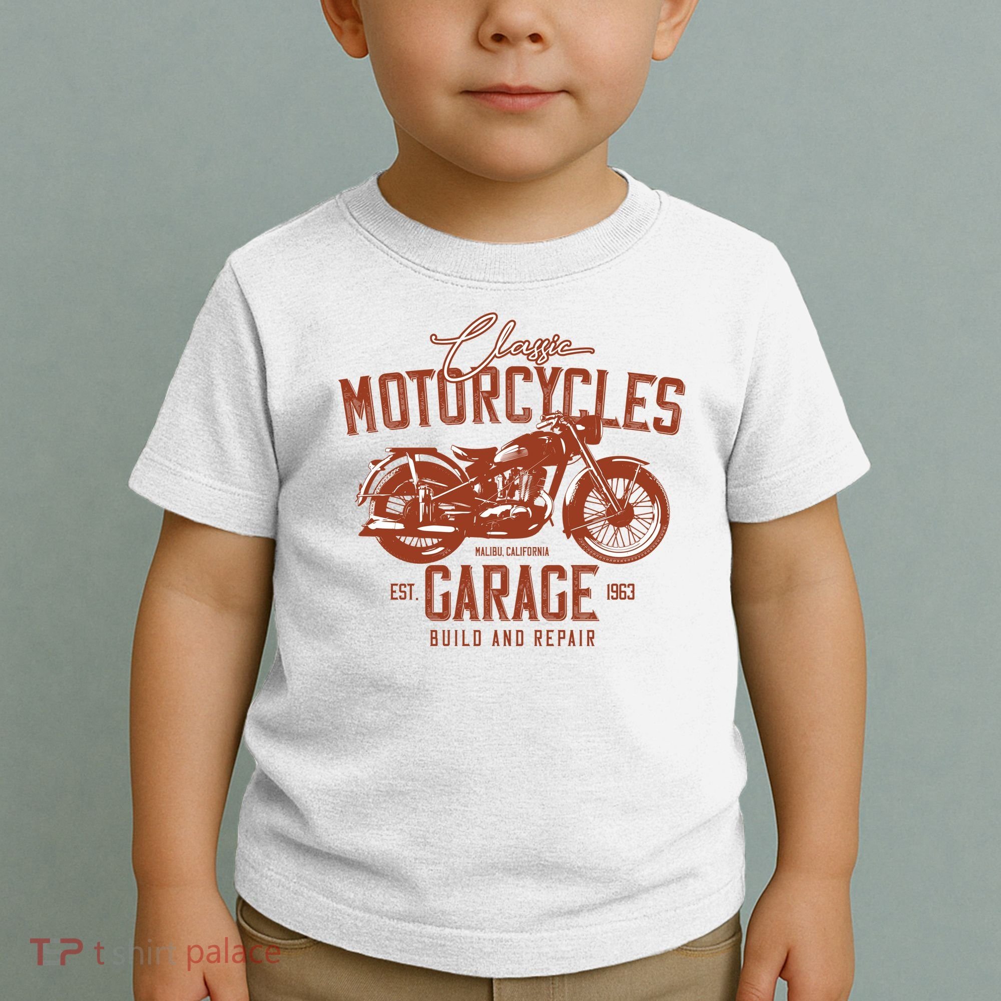 Classic Motorcycle Garage Toddler T-Shirt