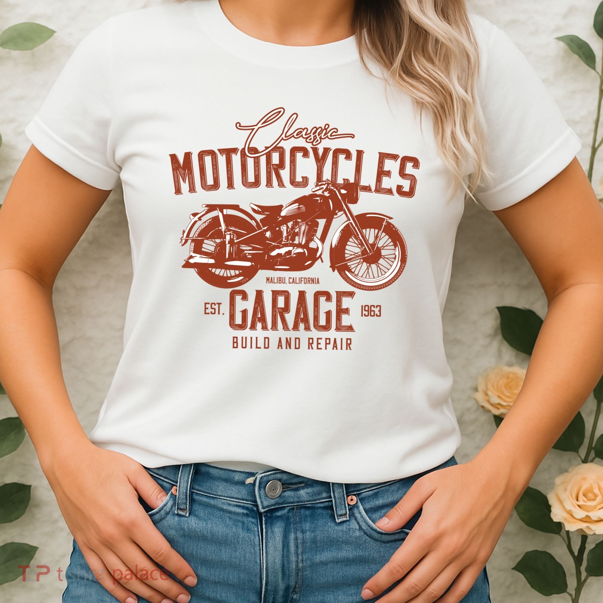 Classic Motorcycle Garage Women's T-Shirt
