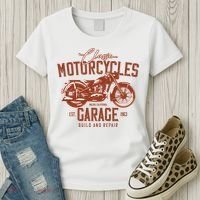 Classic Motorcycle Garage Women's T-Shirt thumb 3