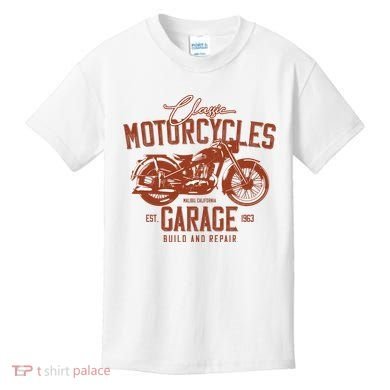Classic Motorcycle Garage Kids T-Shirt