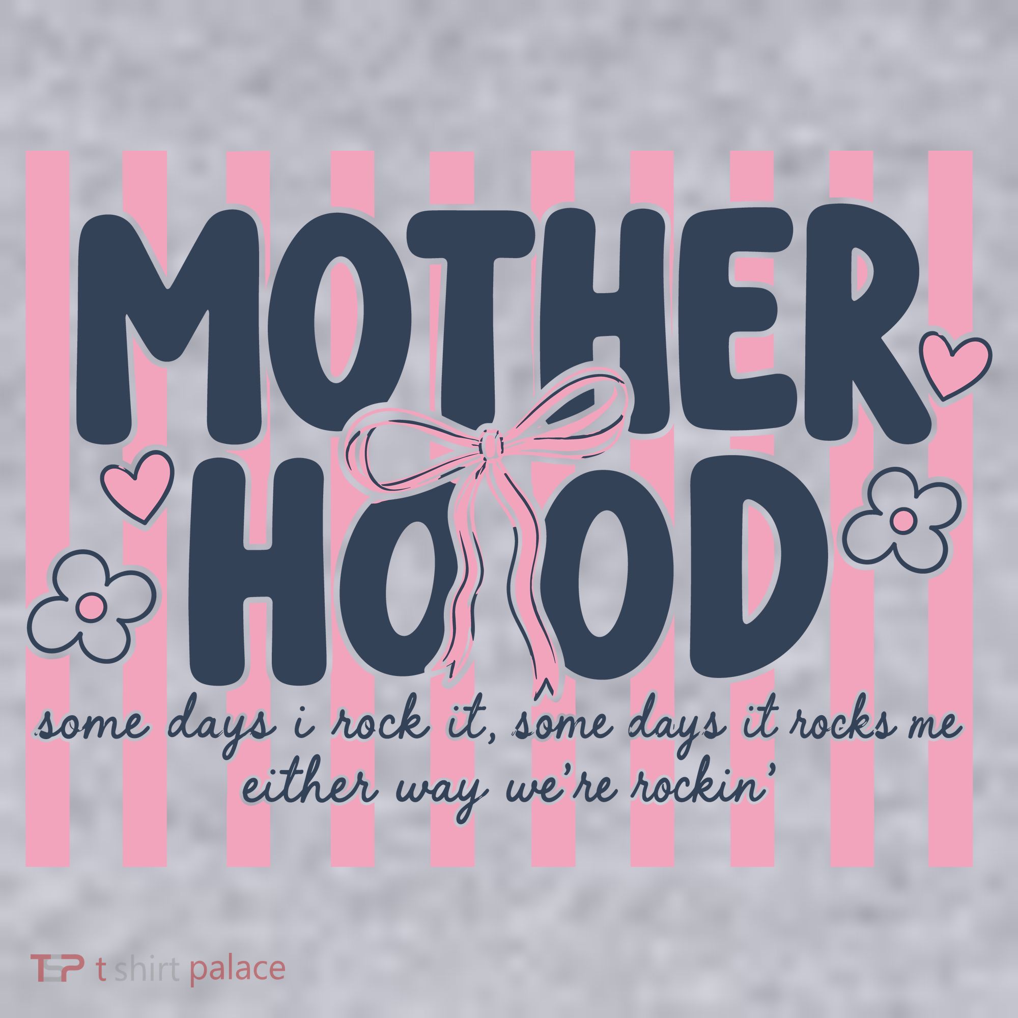 Charming 'Motherhood' Graphic for Rockin' Moms Women's Sweatshirt