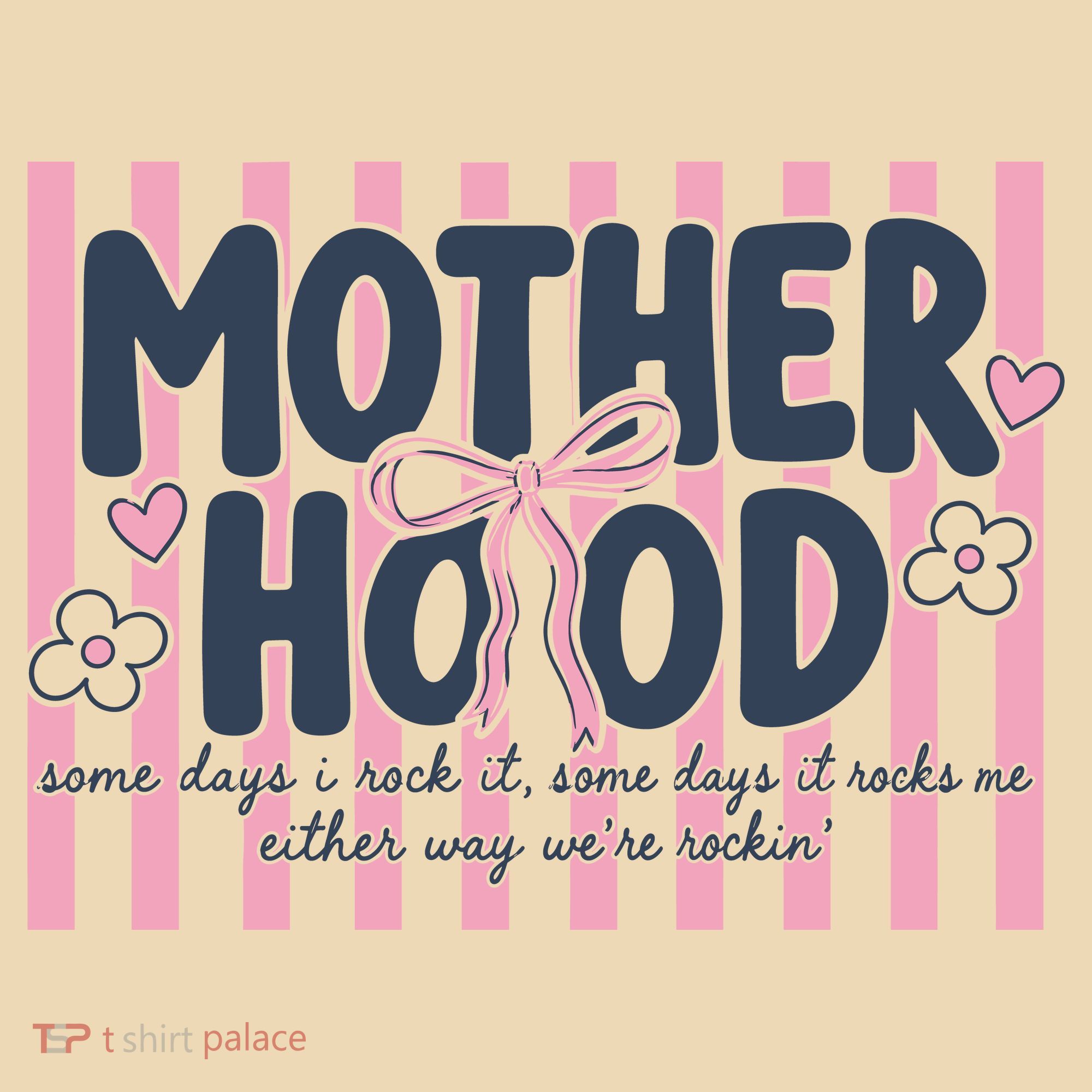 Charming 'Motherhood' Graphic for Rockin' Moms Tote Bag
