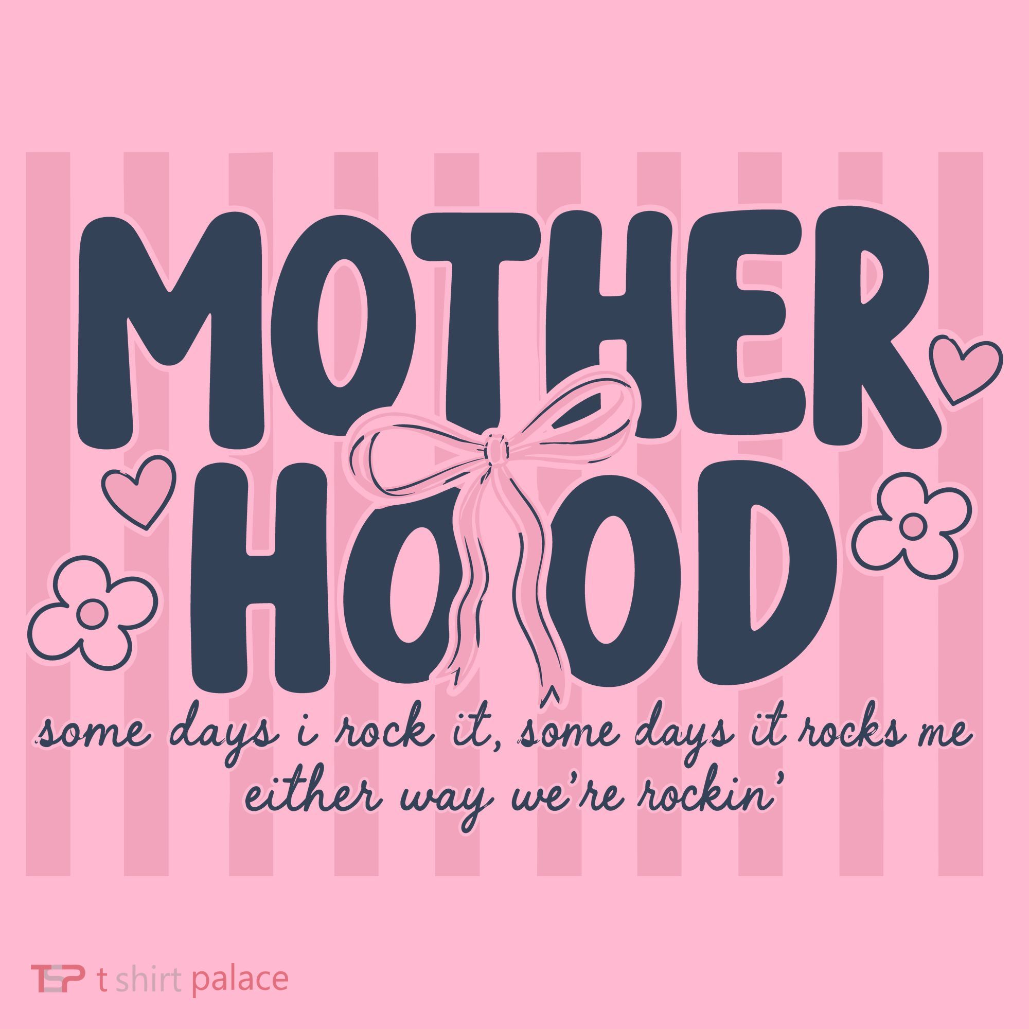 Charming 'Motherhood' Graphic for Rockin' Moms Coaster