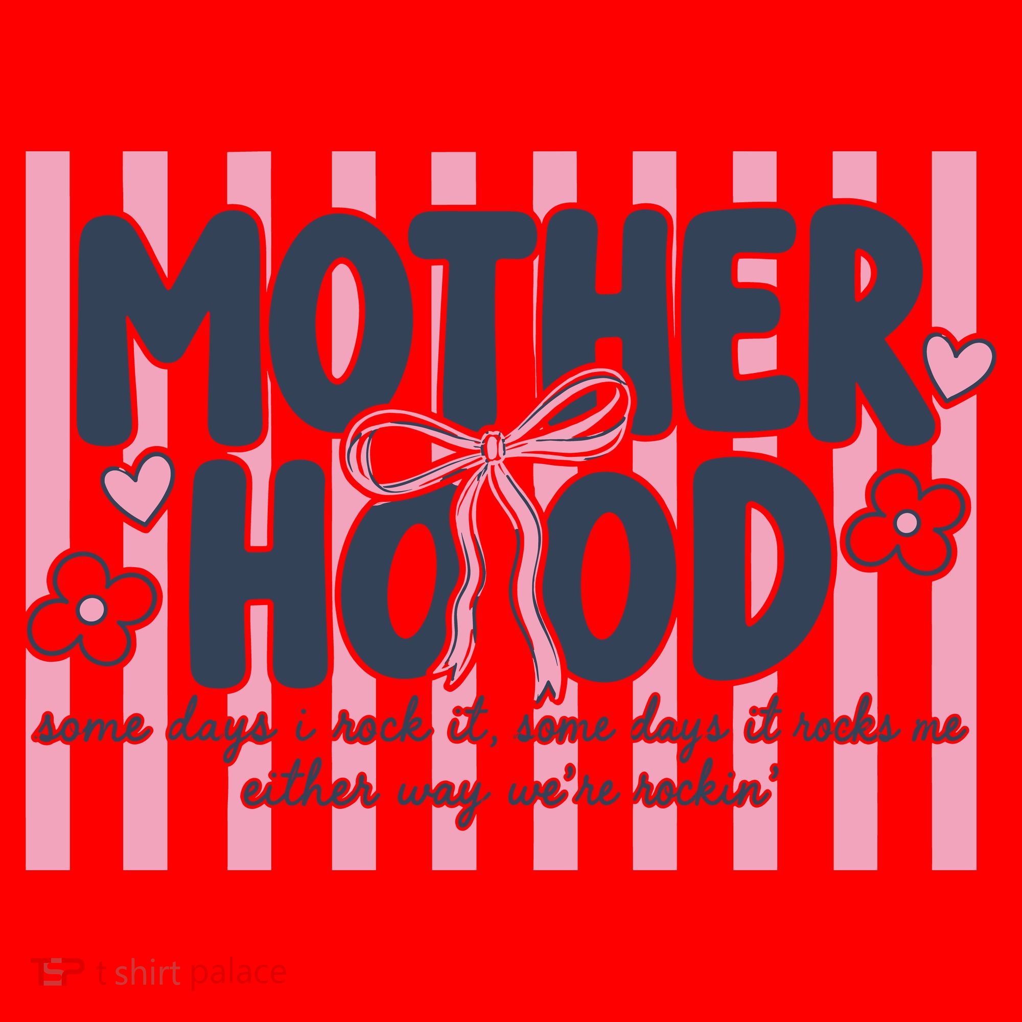 Charming 'Motherhood' Graphic for Rockin' Moms Santa Hat