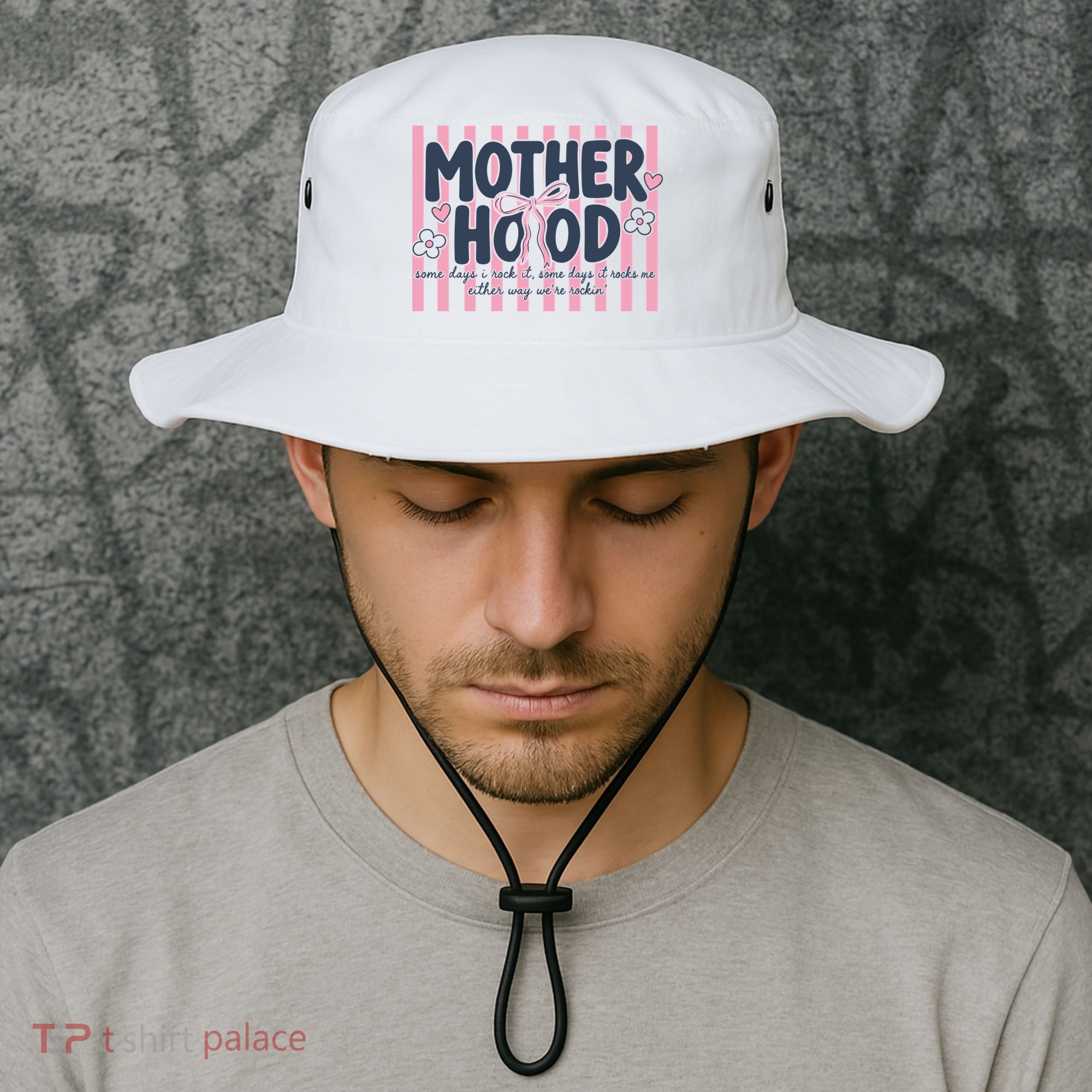 Charming 'Motherhood' Graphic for Rockin' Moms Bucket Hat