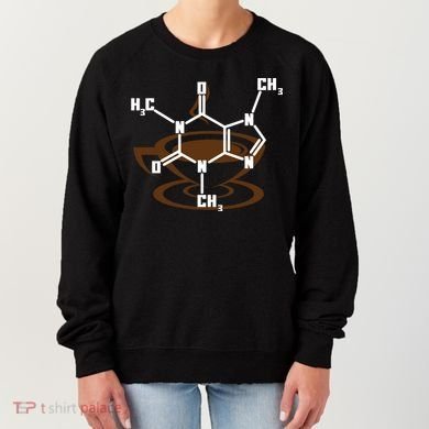 Caffeine Molecule Gift For Coffee Lovers And Science Nerds Meaningful Gift Women's Sweatshirt