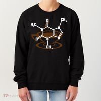 Caffeine Molecule Gift For Coffee Lovers And Science Nerds Meaningful Gift Women's Sweatshirt thumb 0