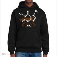 Caffeine Molecule Gift For Coffee Lovers And Science Nerds Meaningful Gift District V.I.T. Heavyweight Hoodie thumb 0