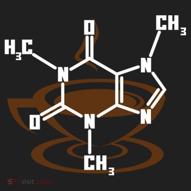 Caffeine Molecule Gift For Coffee Lovers And Science Nerds Meaningful Gift District V.I.T. Heavyweight Hoodie