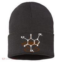 Caffeine Molecule Gift For Coffee Lovers And Science Nerds Meaningful Gift Sustainable Knit Beanie thumb 0