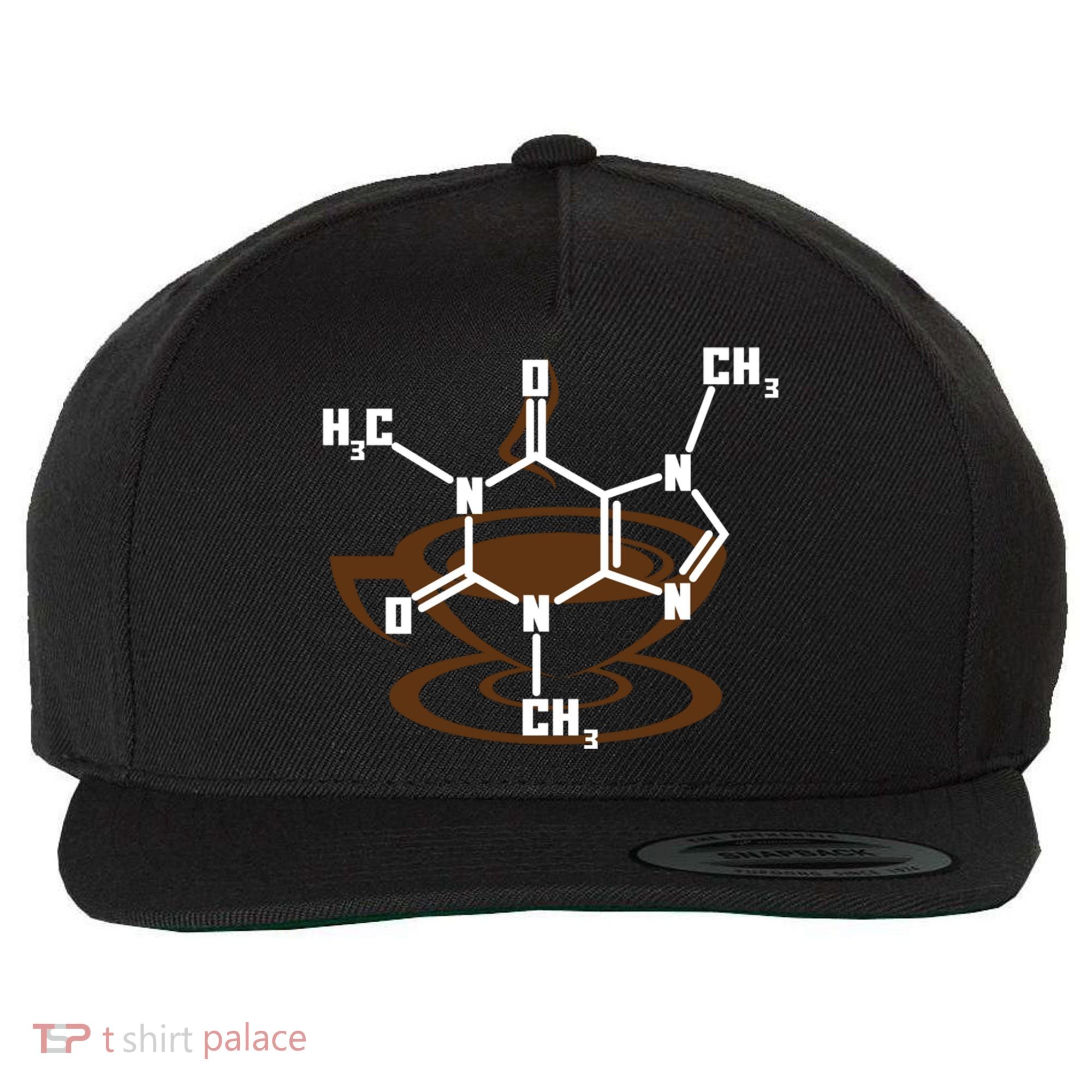 Caffeine Molecule Gift For Coffee Lovers And Science Nerds Meaningful Gift Wool Snapback Cap
