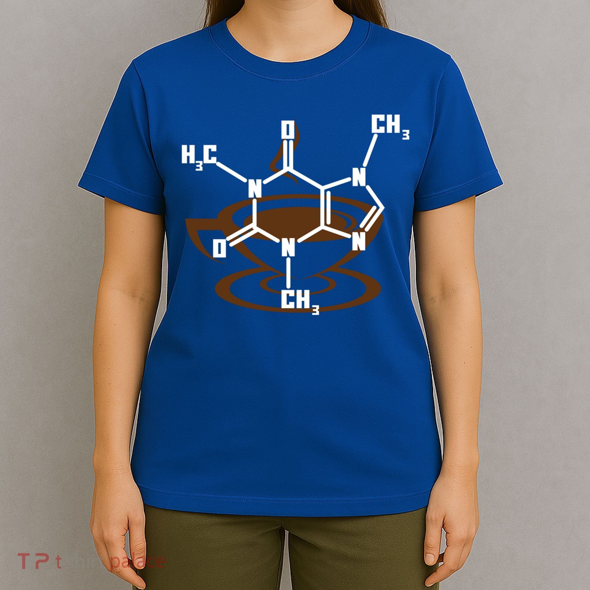 Caffeine Molecule Gift For Coffee Lovers And Science Nerds Meaningful Gift T-Shirt