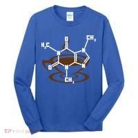 Caffeine Molecule Gift For Coffee Lovers And Science Nerds Meaningful Gift Tall Long Sleeve Shirt thumb 0