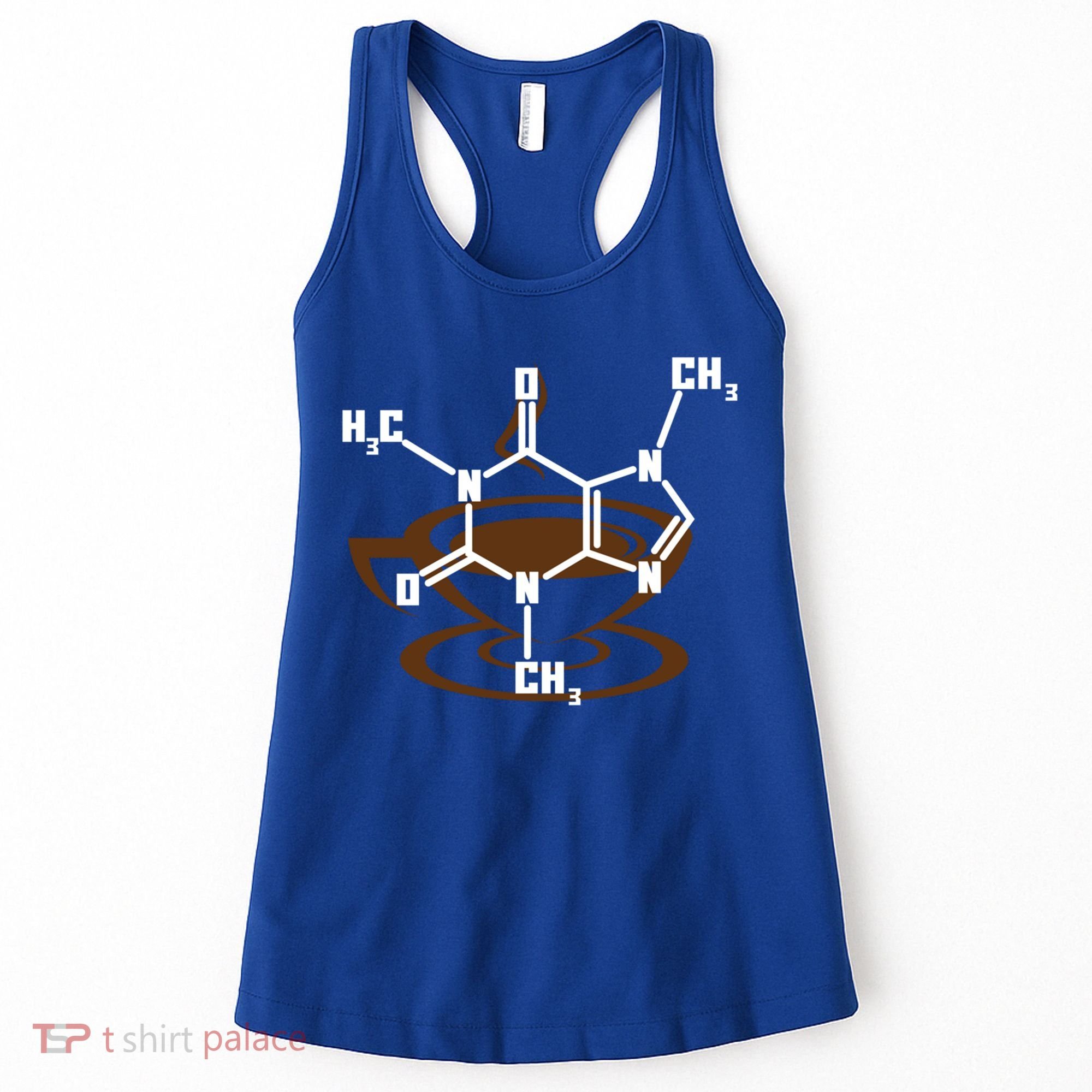 Caffeine Molecule Gift For Coffee Lovers And Science Nerds Meaningful Gift Women's Tank Top