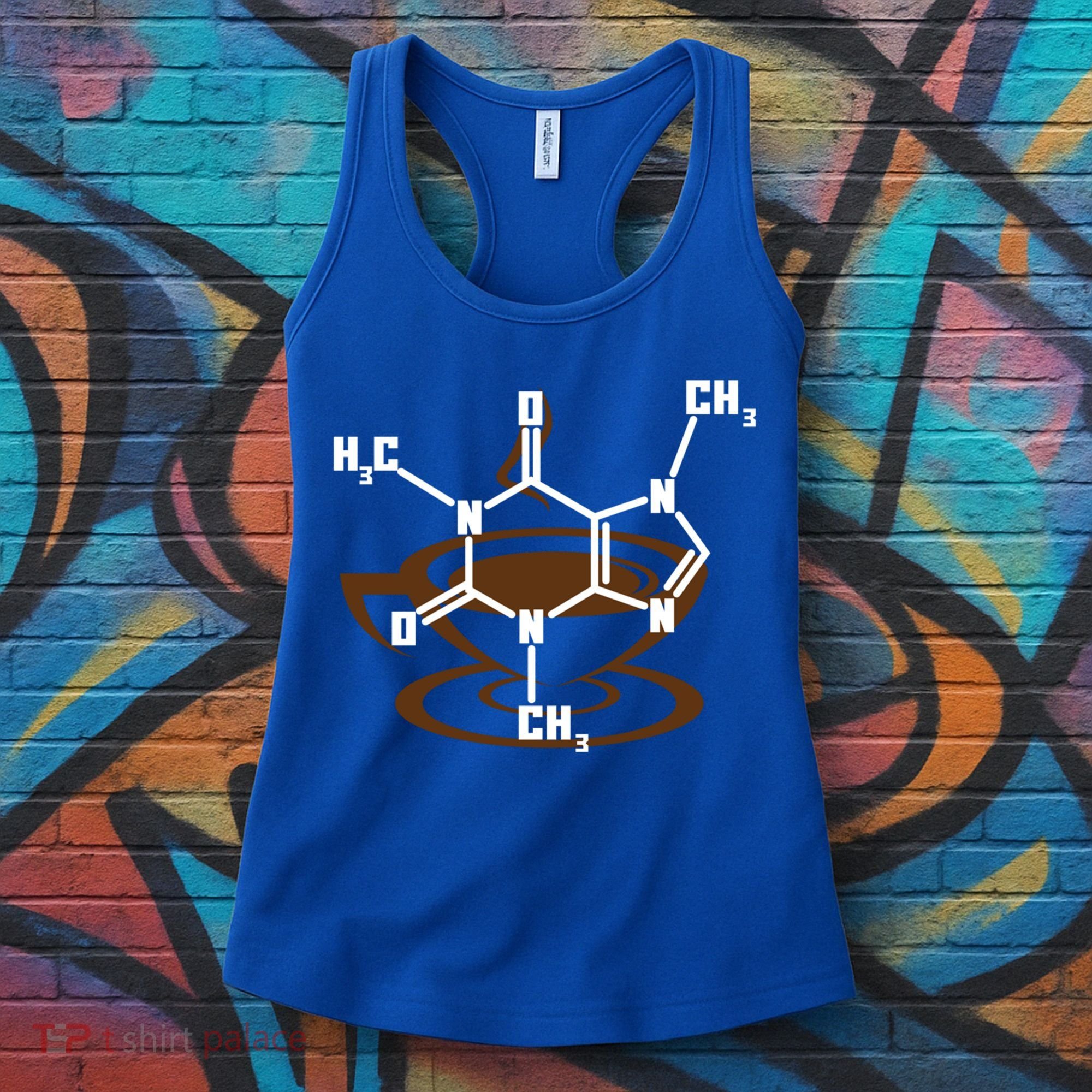 Caffeine Molecule Gift For Coffee Lovers And Science Nerds Meaningful Gift Women's Tank Top