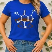 Caffeine Molecule Gift For Coffee Lovers And Science Nerds Meaningful Gift Women's T-Shirt thumb 2