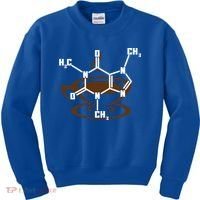 Caffeine Molecule Gift For Coffee Lovers And Science Nerds Meaningful Gift Kids Sweatshirt thumb 0
