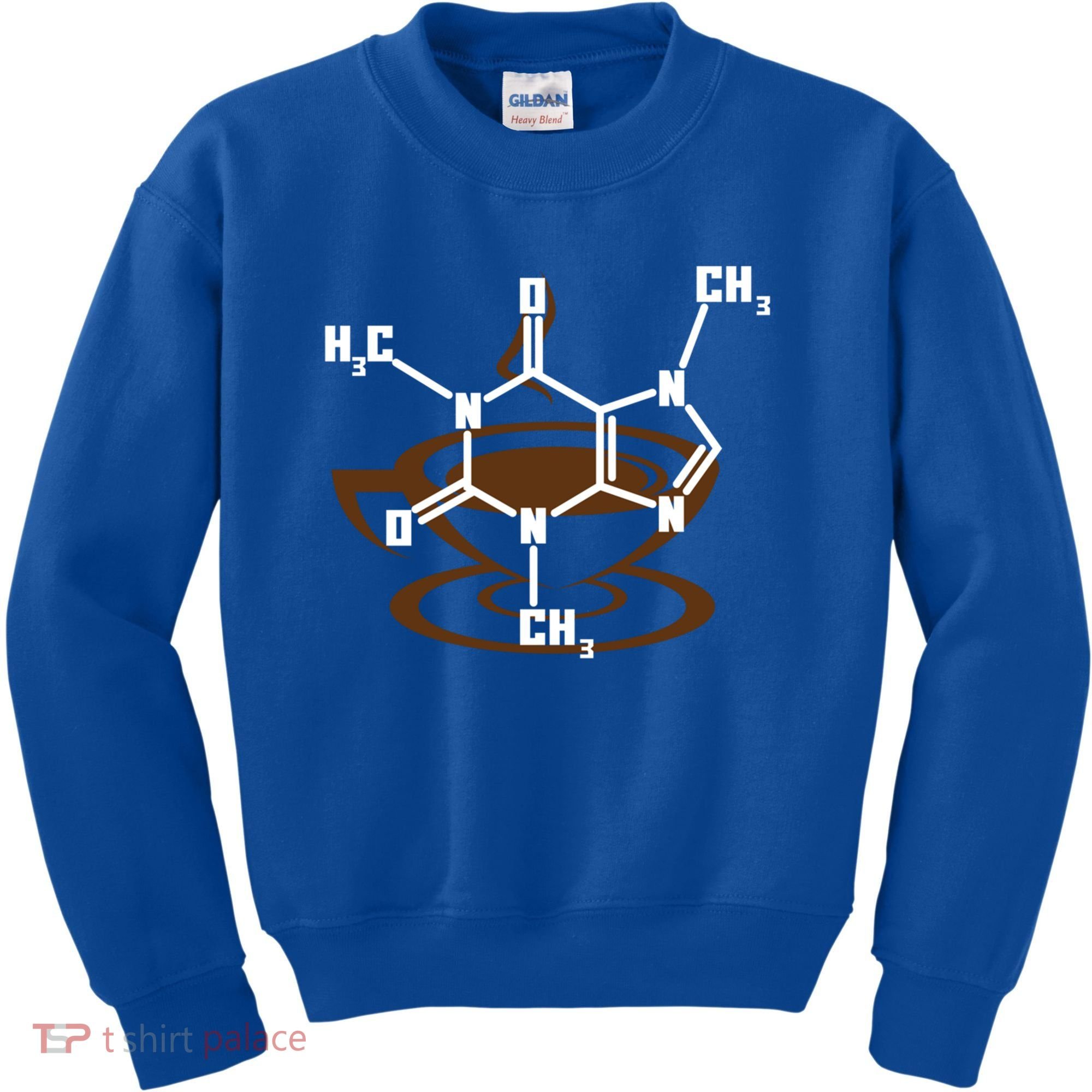 Caffeine Molecule Gift For Coffee Lovers And Science Nerds Meaningful Gift Kids Sweatshirt