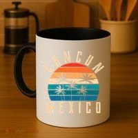 Cancun Mexico Gift Retro Beach Souvenir Cancun Gift Cancun Meaningful Gift Coffee Mug thumb 4
