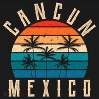 Cancun Mexico Gift Retro Beach Souvenir Cancun Gift Cancun Meaningful Gift Women's Hoodie thumb 2
