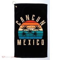 Cancun Mexico Gift Retro Beach Souvenir Cancun Gift Cancun Meaningful Gift Golf Towel thumb 0