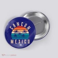 Cancun Mexico Gift Retro Beach Souvenir Cancun Gift Cancun Meaningful Gift Button thumb 0