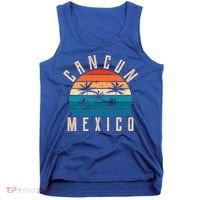 Cancun Mexico Gift Retro Beach Souvenir Cancun Gift Cancun Meaningful Gift Tank Top thumb 0