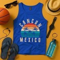 Cancun Mexico Gift Retro Beach Souvenir Cancun Gift Cancun Meaningful Gift Tank Top thumb 4