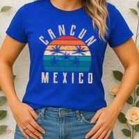 Cancun Mexico Gift Retro Beach Souvenir Cancun Gift Cancun Meaningful Gift Women's T-Shirt thumb 2