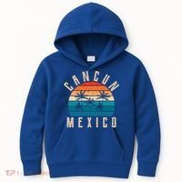 Cancun Mexico Gift Retro Beach Souvenir Cancun Gift Cancun Meaningful Gift Kids Hoodie thumb 0