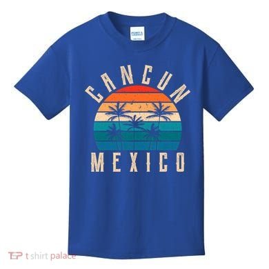 Cancun Mexico Gift Retro Beach Souvenir Cancun Gift Cancun Meaningful Gift Kids T-Shirt