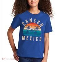 Cancun Mexico Gift Retro Beach Souvenir Cancun Gift Cancun Meaningful Gift Kids T-Shirt thumb 2