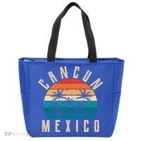 Cancun Mexico Gift Retro Beach Souvenir Cancun Gift Cancun Meaningful Gift Tote Bag thumb 0