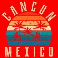 Cancun Mexico Gift Retro Beach Souvenir Cancun Gift Cancun Meaningful Gift Santa Hat thumb 1