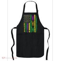 Carnival Mardi Gras Usa American Flag Crawfish Parade Apron thumb 0