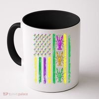 Carnival Mardi Gras Usa American Flag Crawfish Parade Coffee Mug thumb 0
