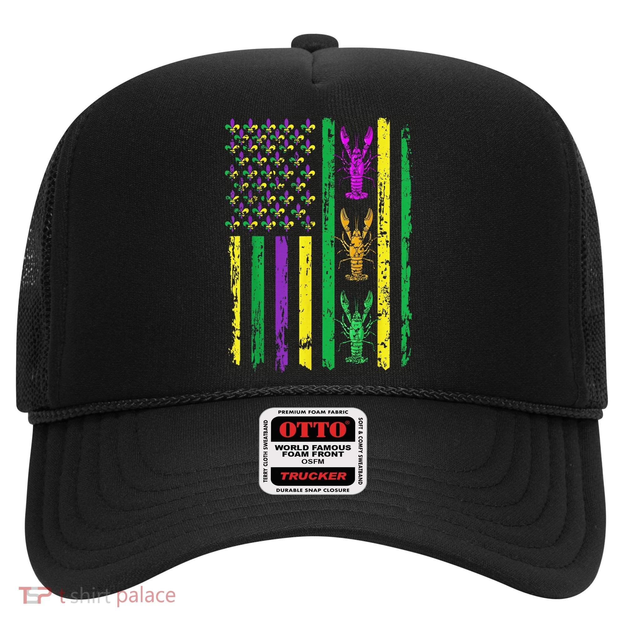 Carnival Mardi Gras Usa American Flag Crawfish Parade Hat