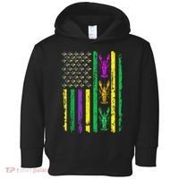 Carnival Mardi Gras Usa American Flag Crawfish Parade Toddler Hoodie thumb 0