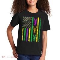 Carnival Mardi Gras Usa American Flag Crawfish Parade Kids T-Shirt thumb 2