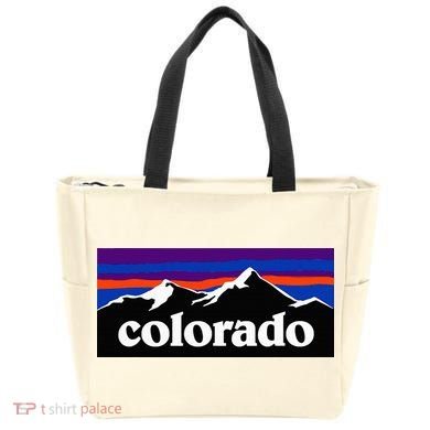 Colorado Mountains Graphic Design Tote Bag