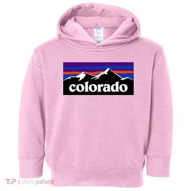 Colorado Mountains Graphic Design Toddler Hoodie