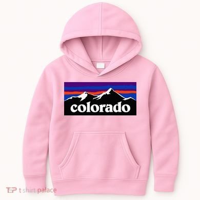 Colorado Mountains Graphic Design Kids Hoodie