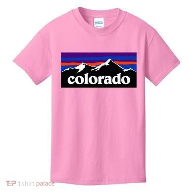 Colorado Mountains Graphic Design Kids T-Shirt