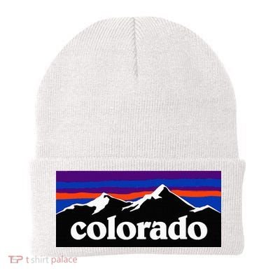 Colorado Mountains Graphic Design Beanie